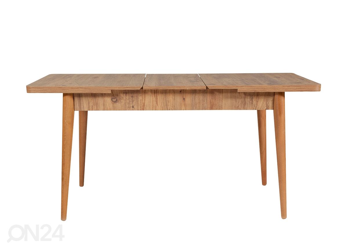 Pikendatav söögilaud 80x130-165 cm + 2 tooli+2 pinki suurendatud