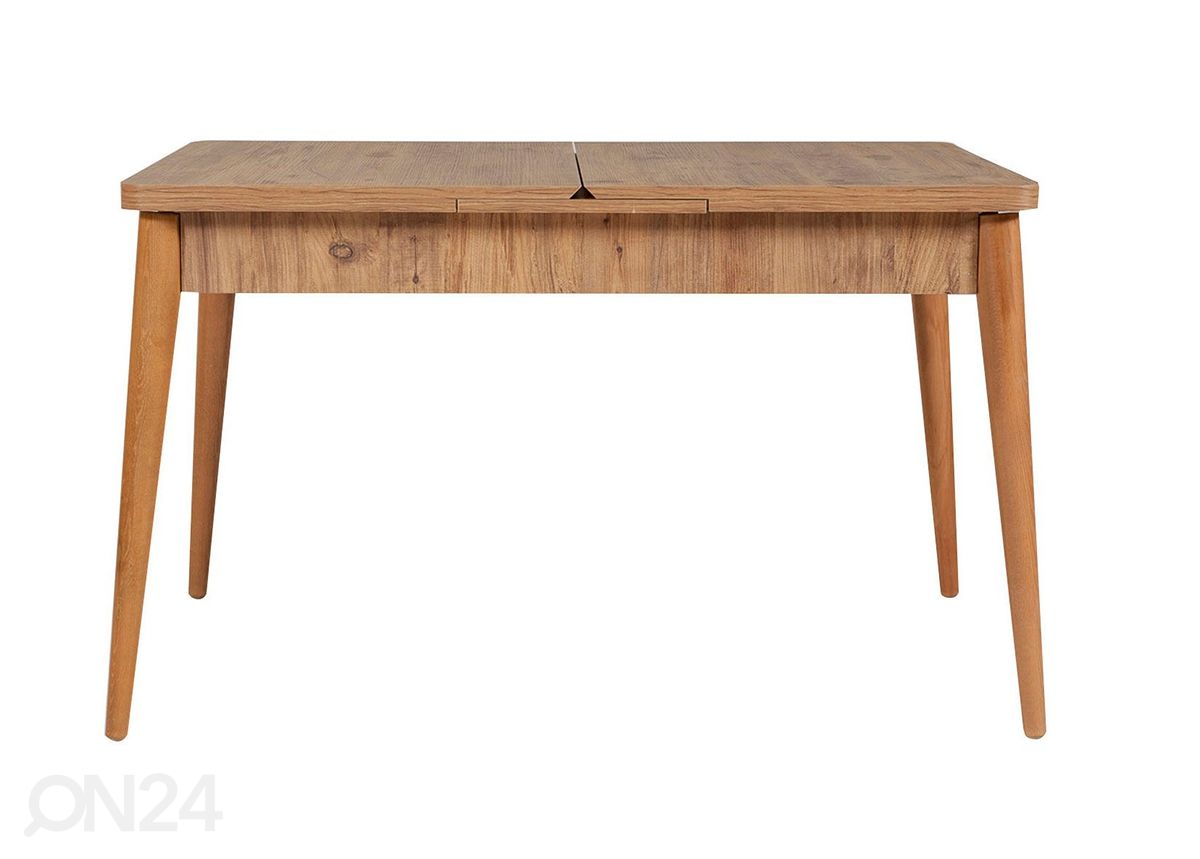 Pikendatav söögilaud 80x130-165 cm + 2 tooli+2 pinki suurendatud