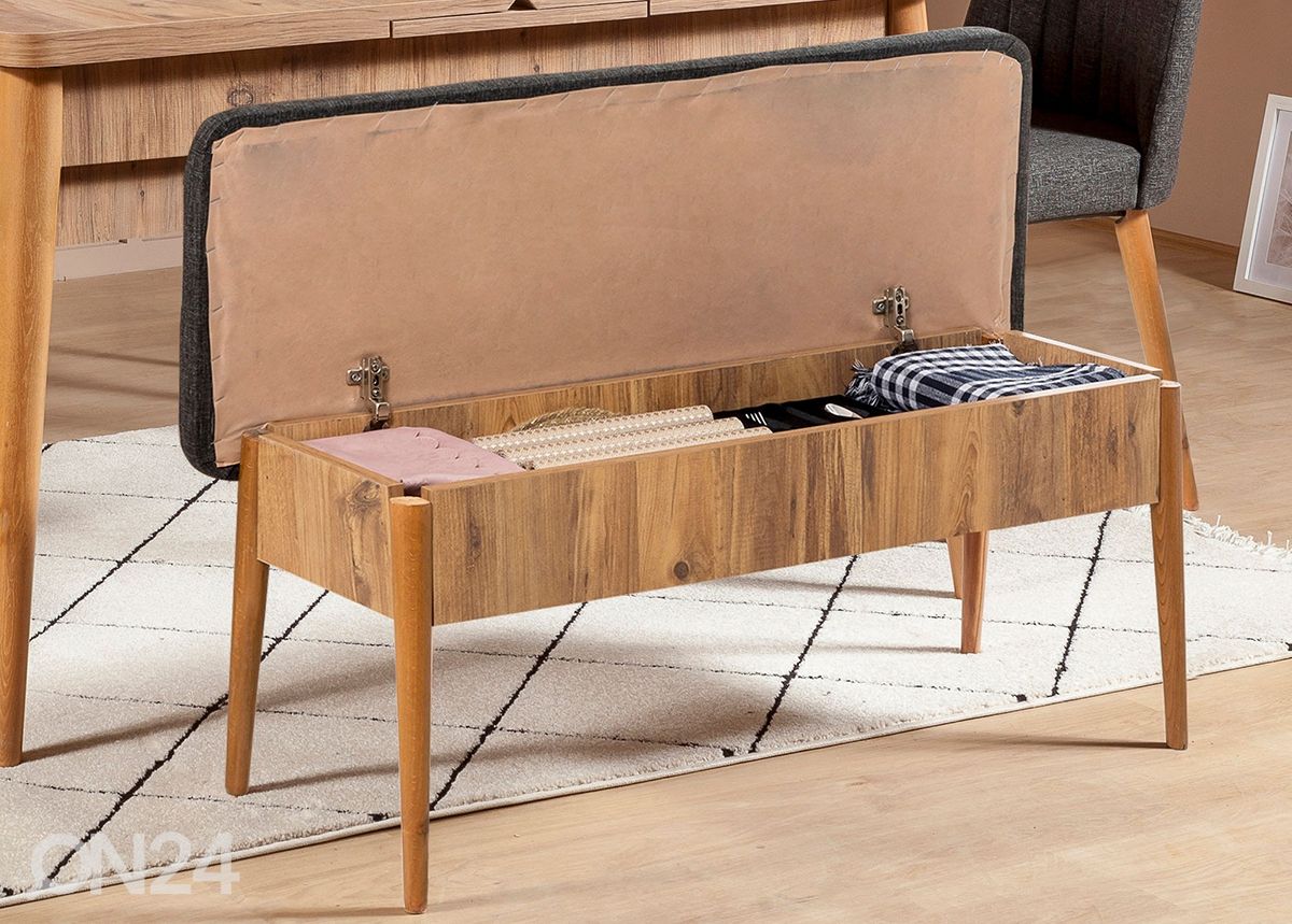 Pikendatav söögilaud 80x130-165 cm + 2 tooli+2 pinki suurendatud
