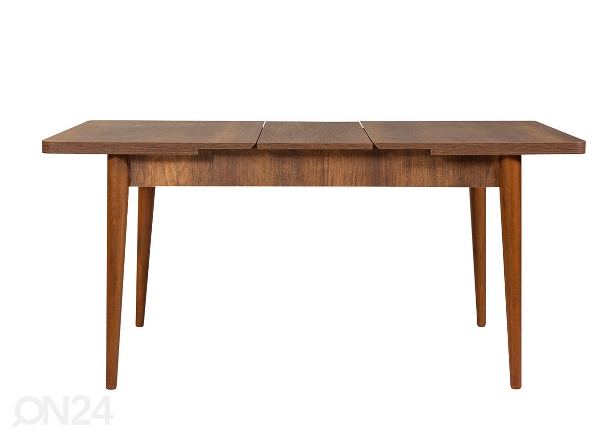Pikendatav söögilaud 80x130-165 cm + 2 tooli+2 pinki suurendatud