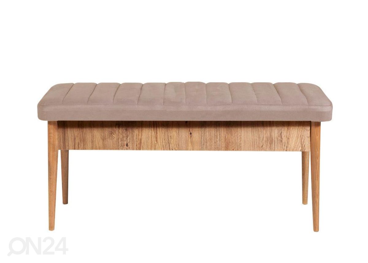 Pikendatav söögilaud 80x130-165 cm + 2 tooli+pink suurendatud
