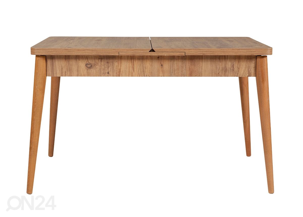 Pikendatav söögilaud 80x130-165 cm + 2 tooli+pink suurendatud