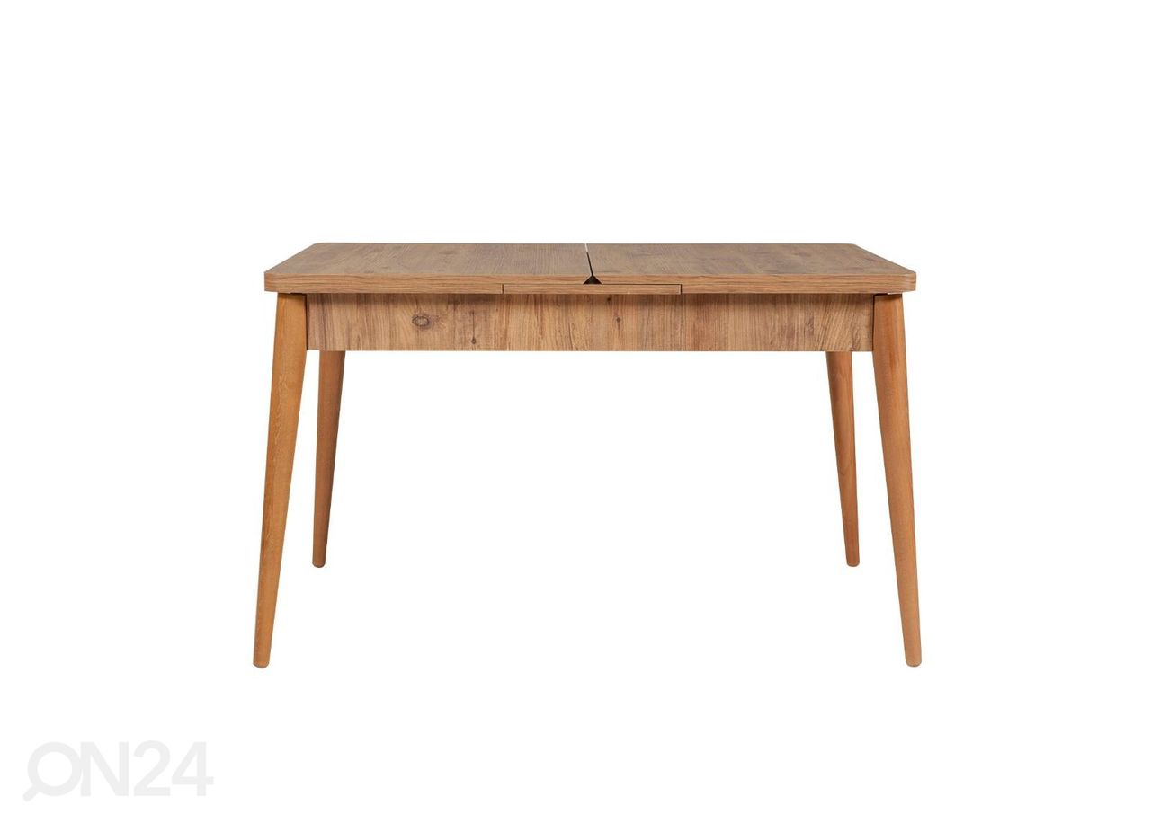Pikendatav söögilaud 80x130-165 cm + 2 tooli+pink suurendatud