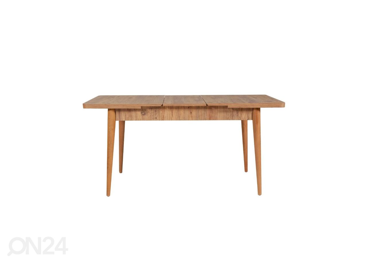 Pikendatav söögilaud 80x130-165 cm + 2 tooli+pink suurendatud