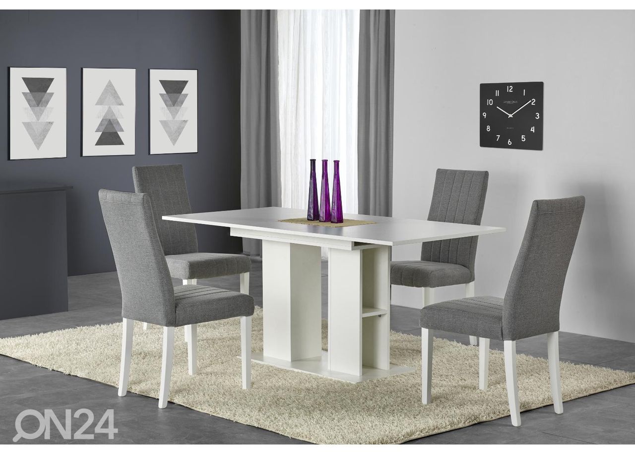 Pikendatav söögilaud 80x130-170 cm suurendatud