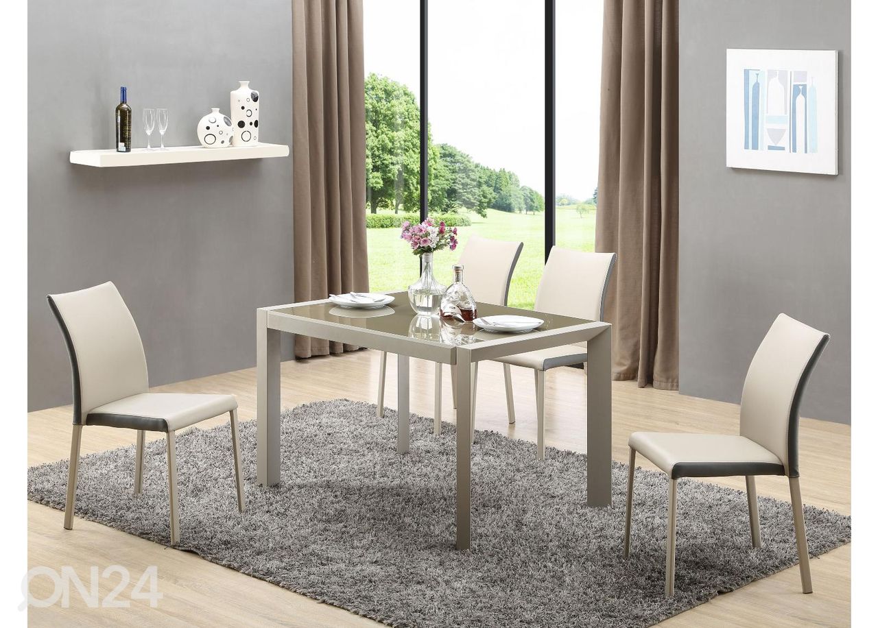 Pikendatav söögilaud 82x122-182 cm suurendatud