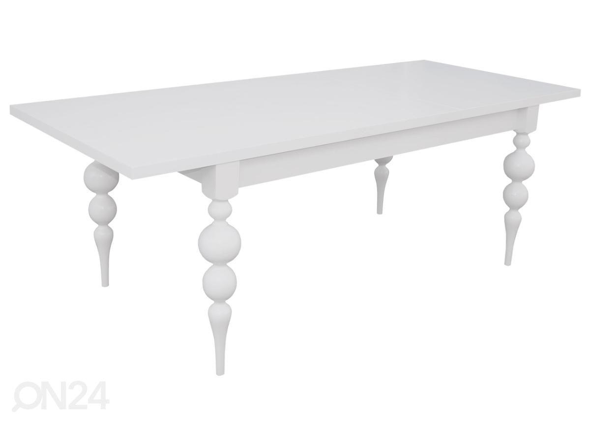 Pikendatav söögilaud 90x160-215 cm + 6 tooli suurendatud
