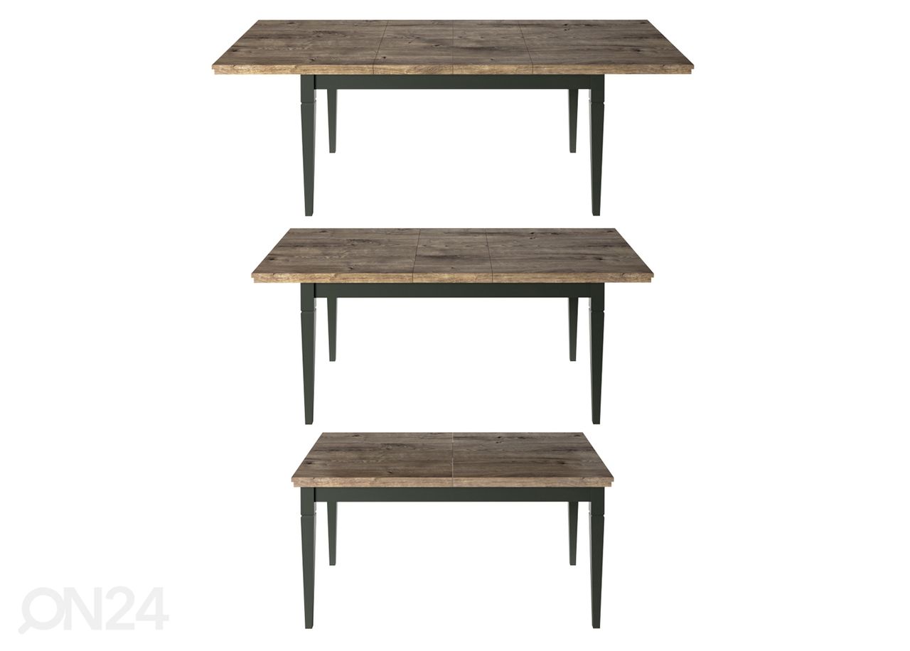 Pikendatav söögilaud 90x160-240 cm suurendatud