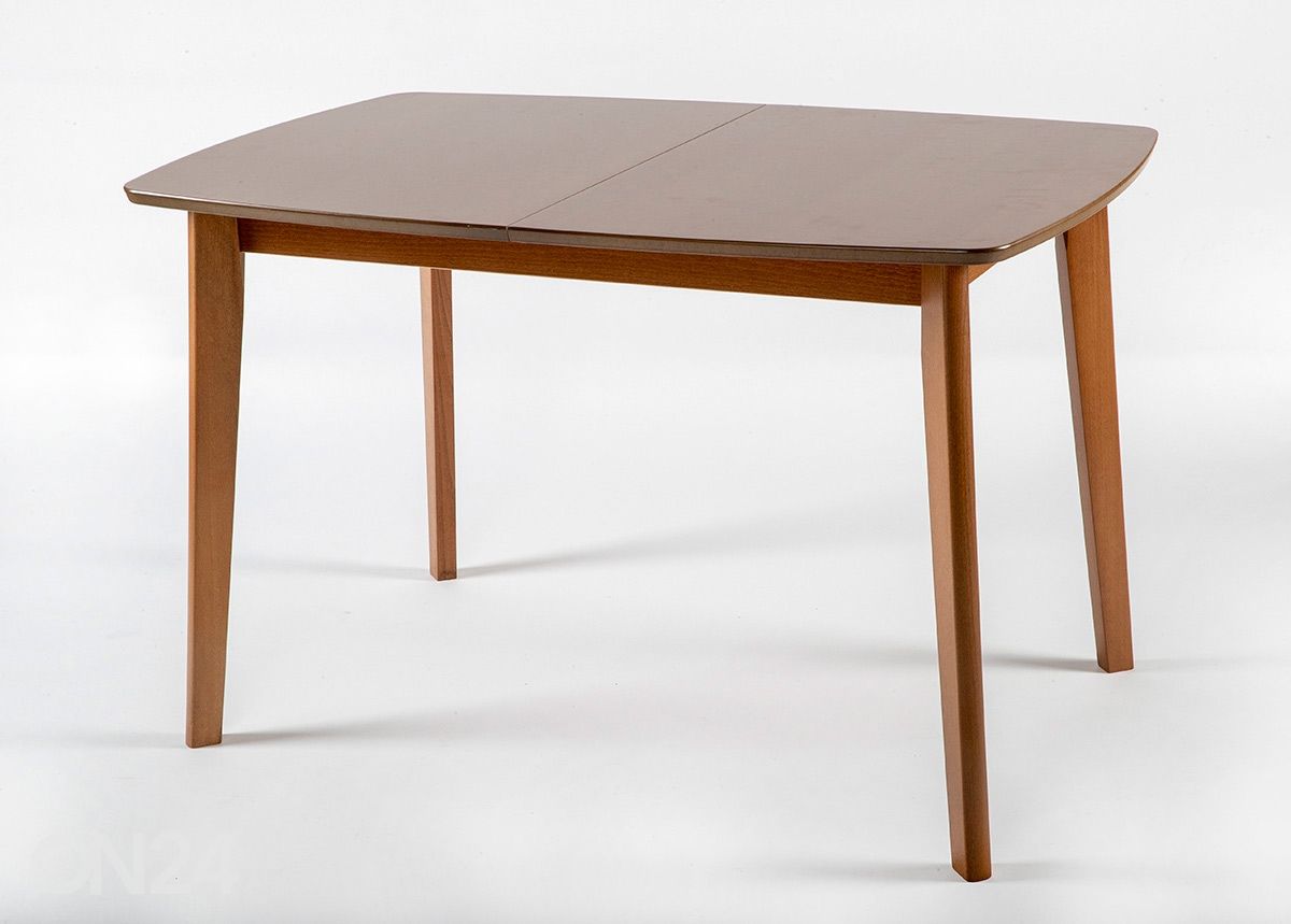 Pikendatav söögilaud Bari 80x120-150 cm + 4 tooli Modena, pähkel suurendatud