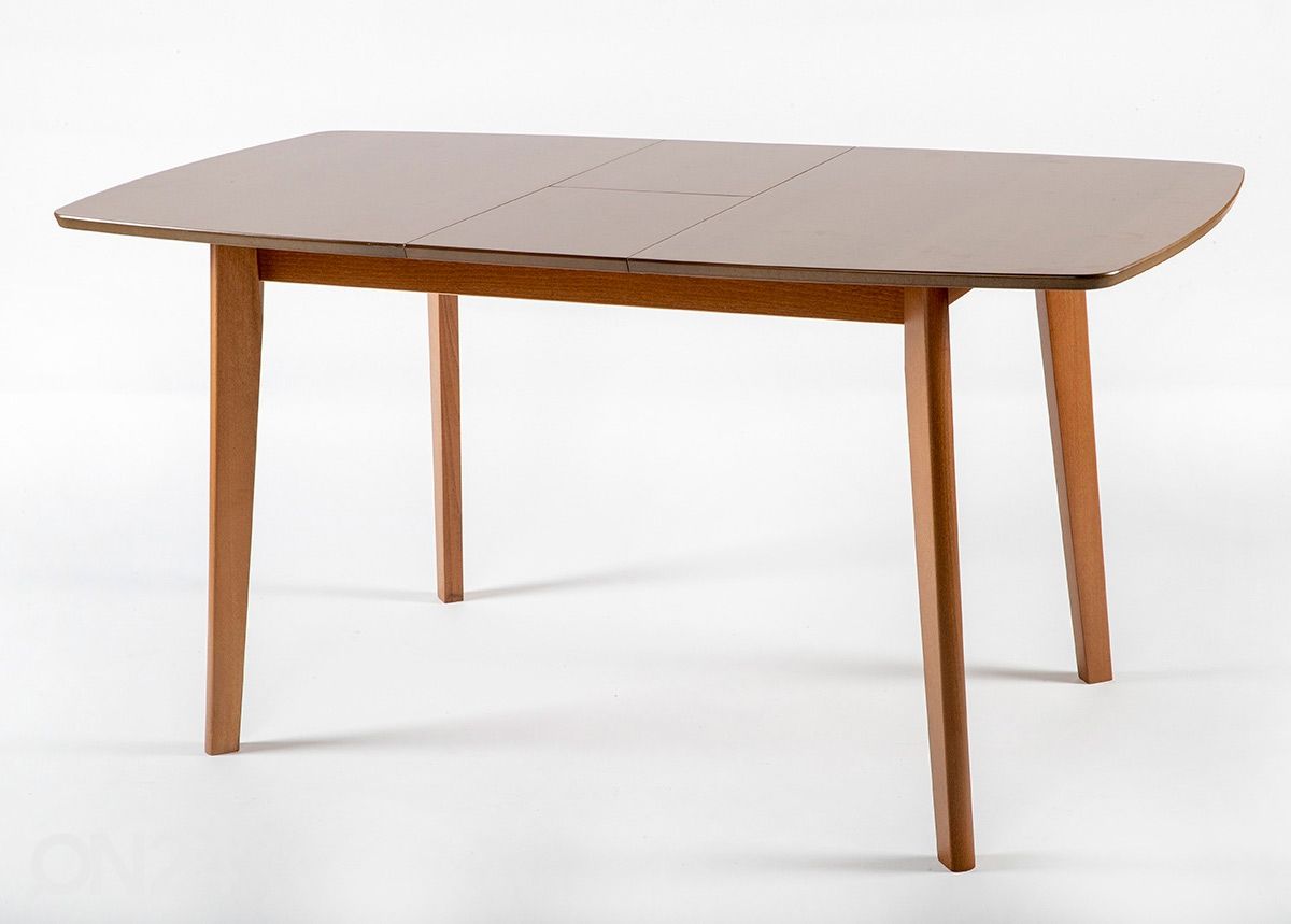 Pikendatav söögilaud Bari 80x120-150 cm + 4 tooli Modena, pähkel suurendatud
