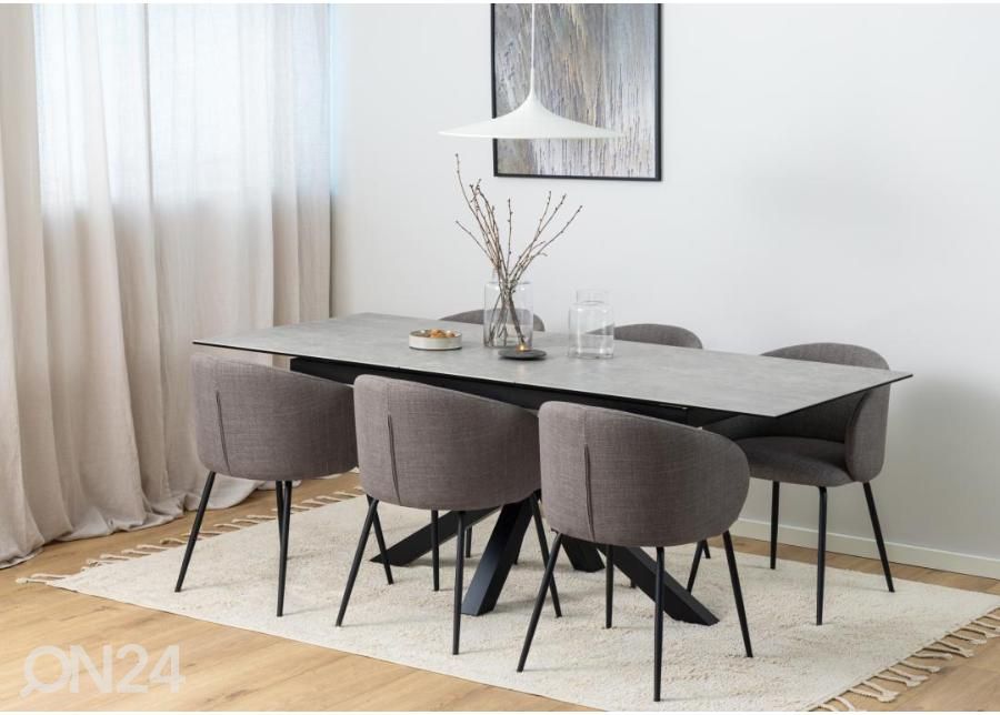Pikendatav söögilaud Beira 90x168/210 cm suurendatud