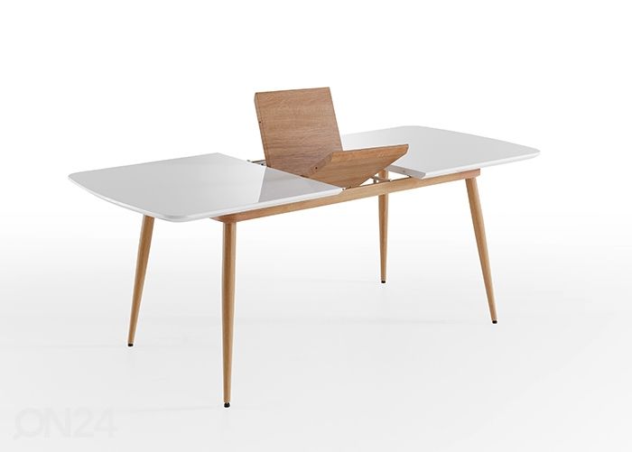 Pikendatav söögilaud Bozen 160-200x90 cm suurendatud