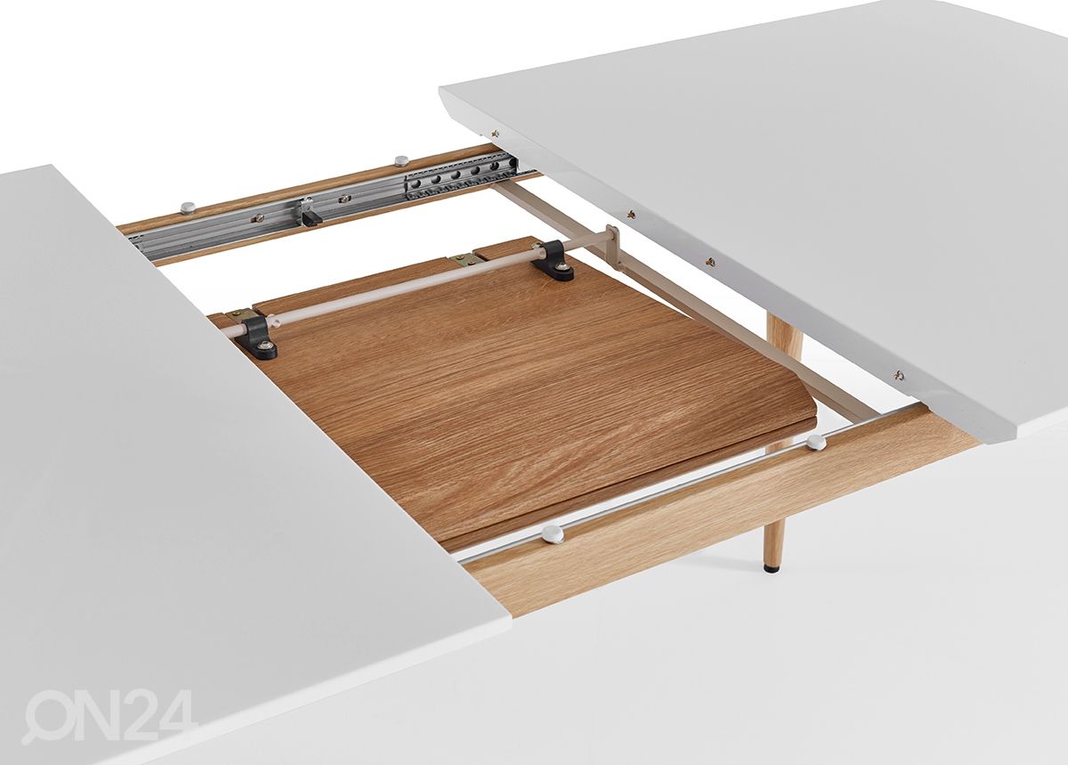 Pikendatav söögilaud Bozen 160-200x90 cm suurendatud