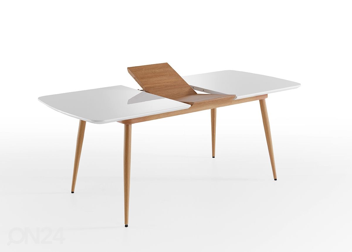 Pikendatav söögilaud Bozen 160-200x90 cm suurendatud