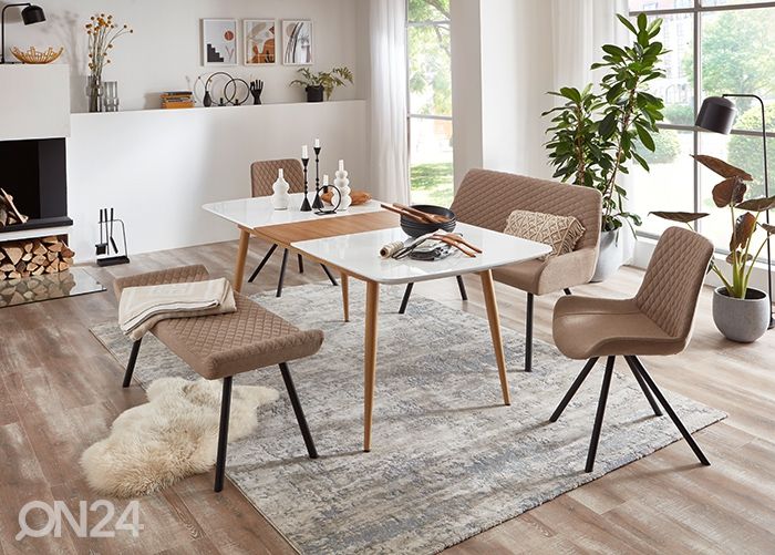 Pikendatav söögilaud Bozen 160-200x90 cm suurendatud
