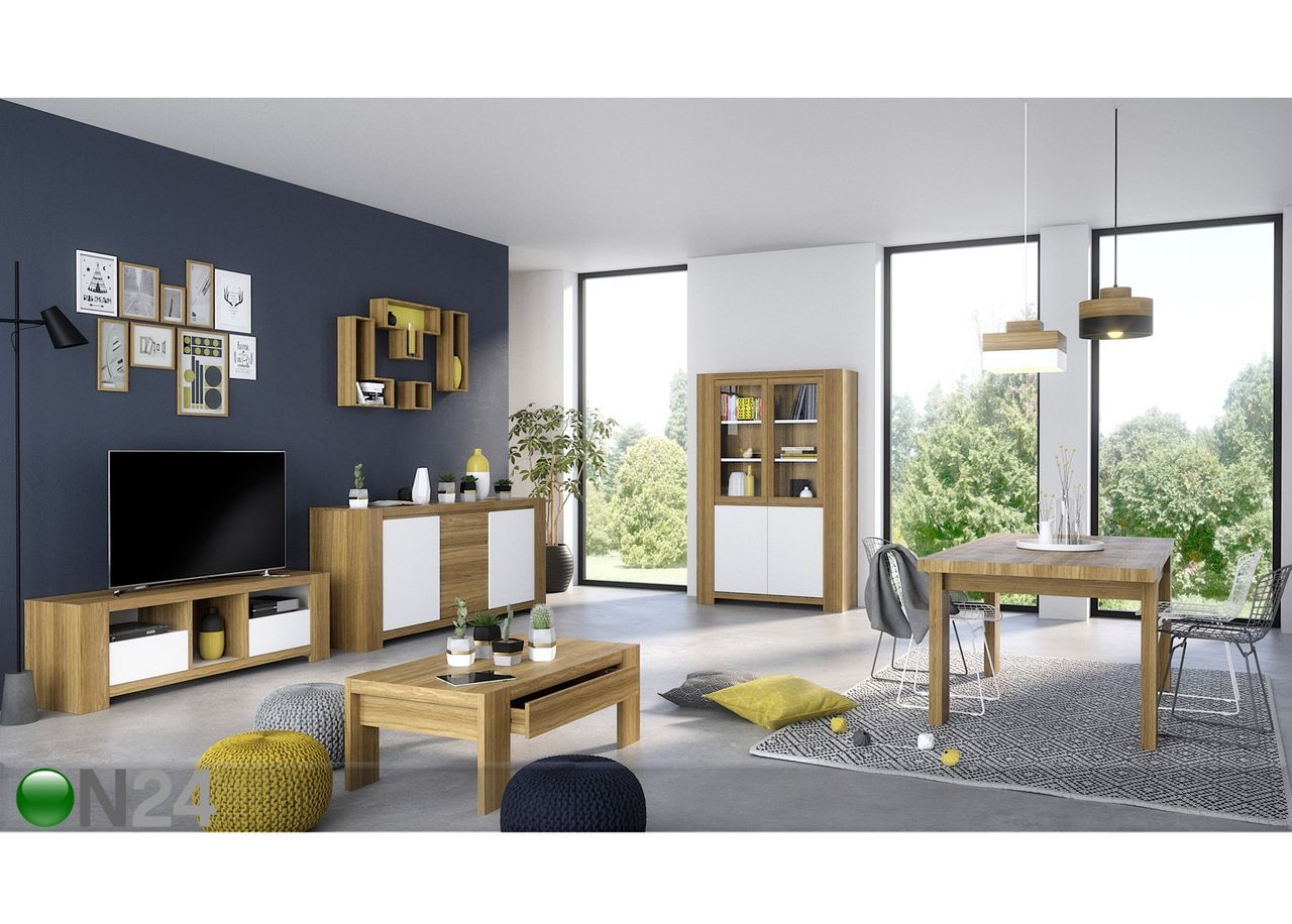 Pikendatav söögilaud Camtion 140/180x90 cm suurendatud