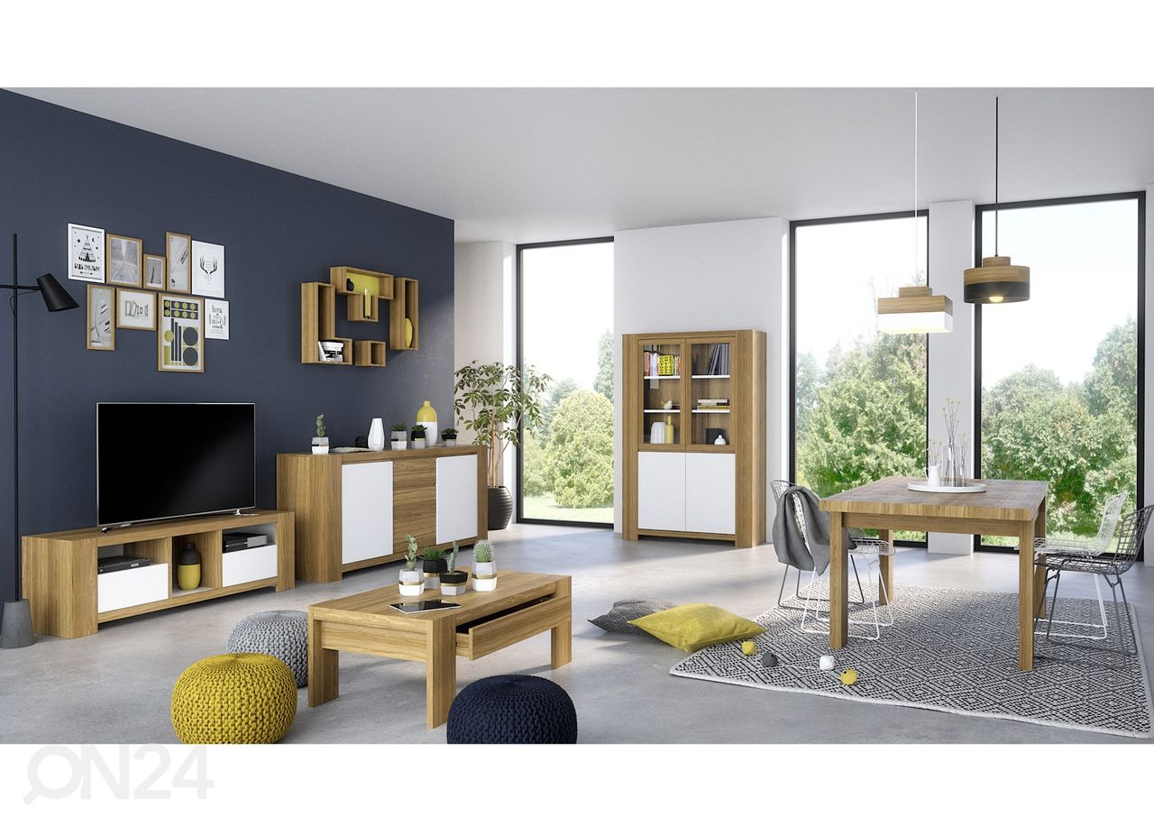 Pikendatav söögilaud Camton 140/180x90 cm suurendatud