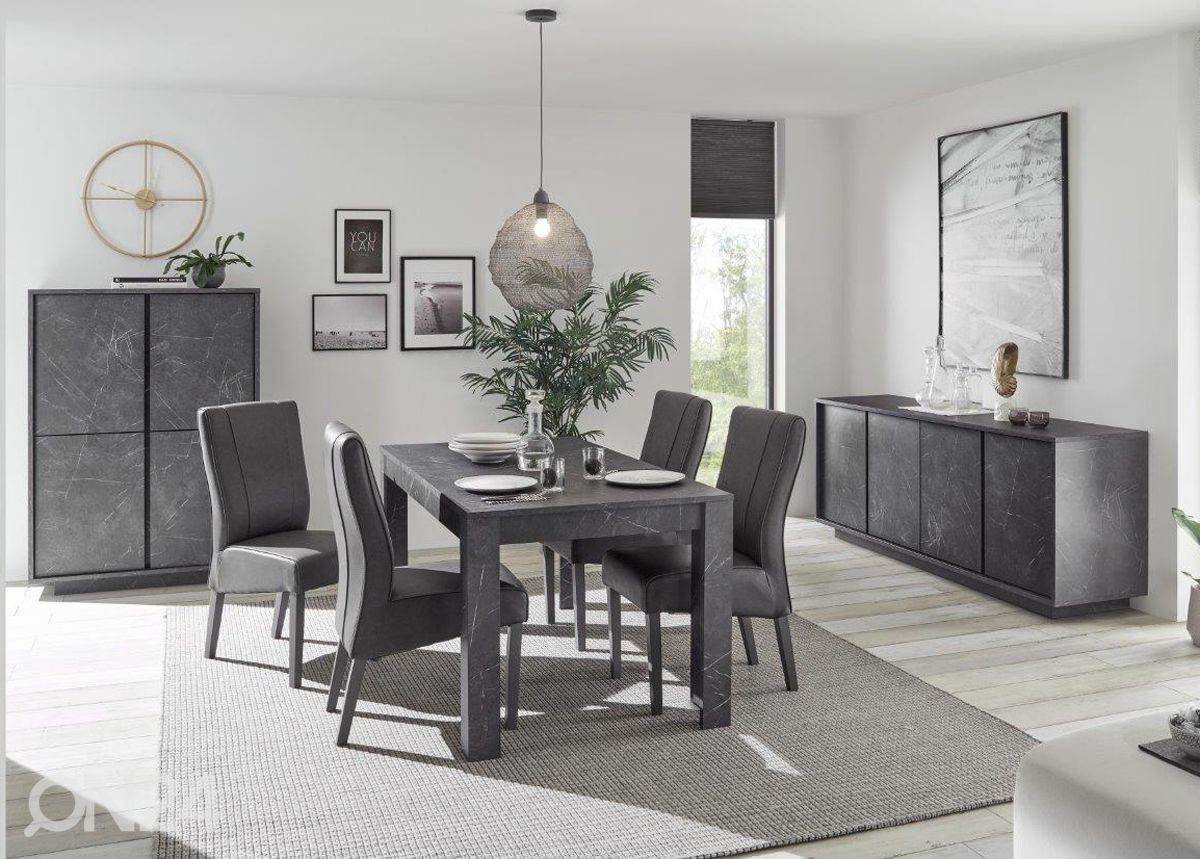 Pikendatav söögilaud Carrara 137-185x90 cm suurendatud