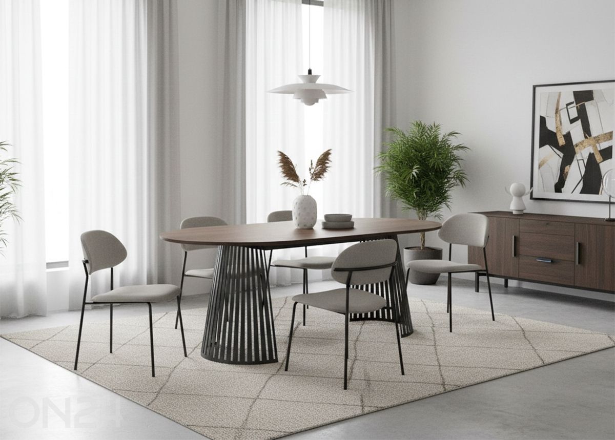 Pikendatav söögilaud Cone 100x100/176 cm suurendatud