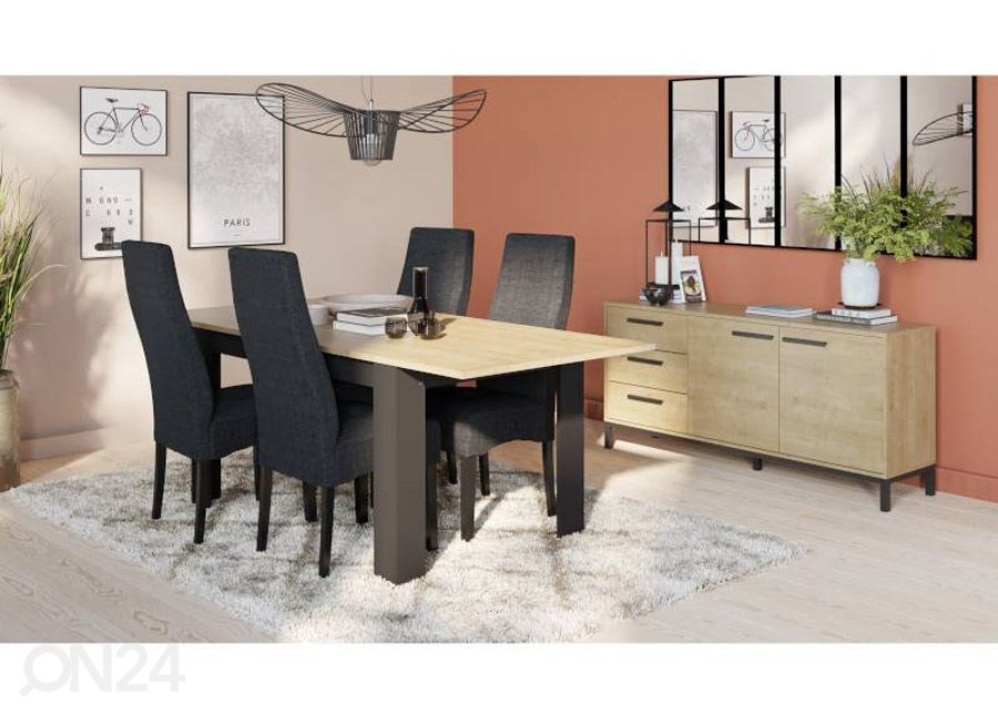 Pikendatav söögilaud Craft 160/200x90 cm suurendatud
