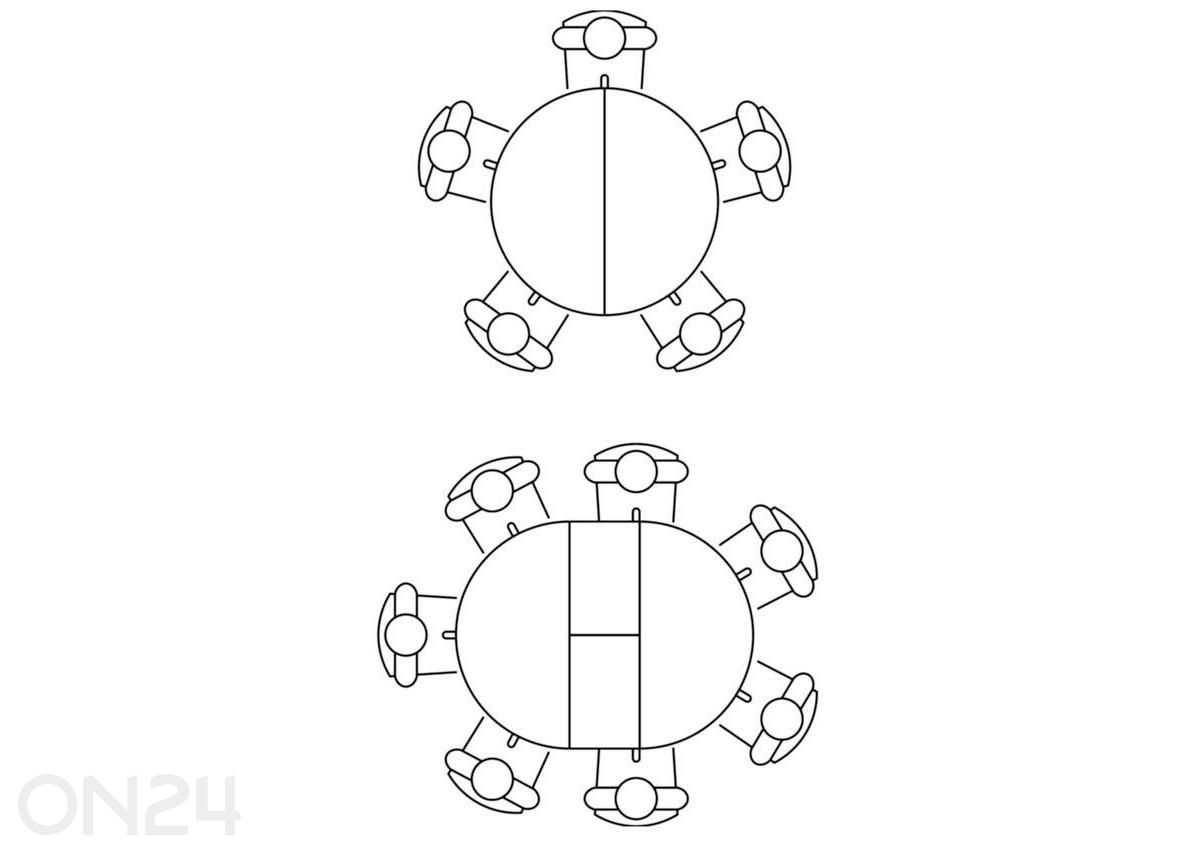 Pikendatav söögilaud Diano D110/144 suurendatud