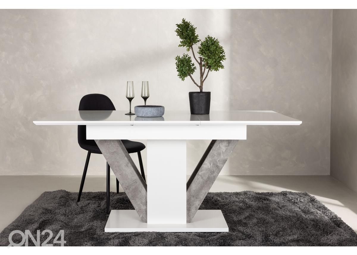 Pikendatav söögilaud Disa 120/160x80cm suurendatud