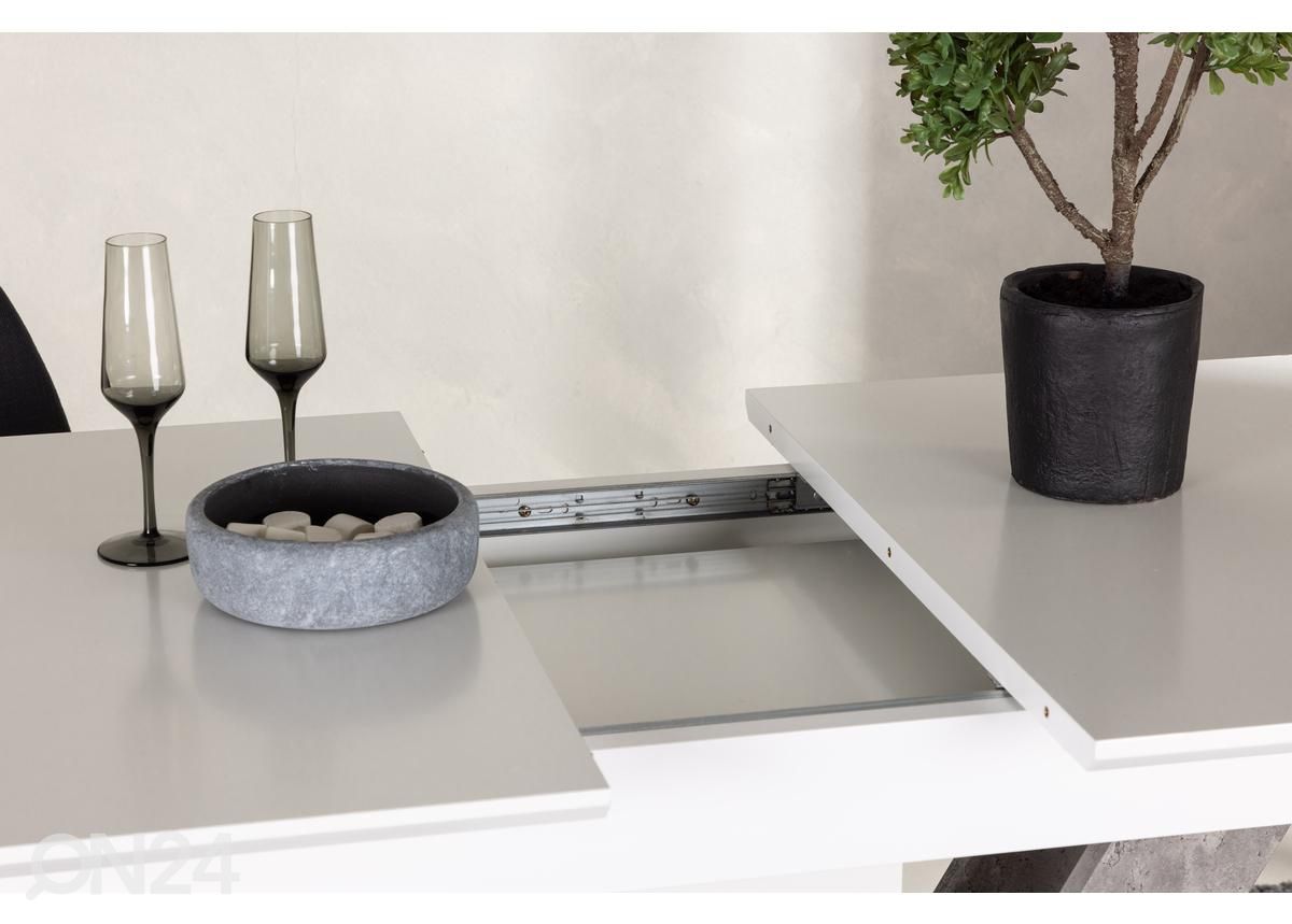 Pikendatav söögilaud Disa 120/160x80cm suurendatud