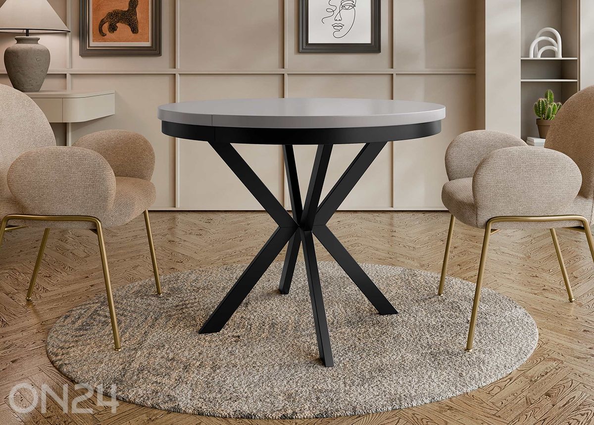 Pikendatav söögilaud Edder 100x100/176 cm suurendatud