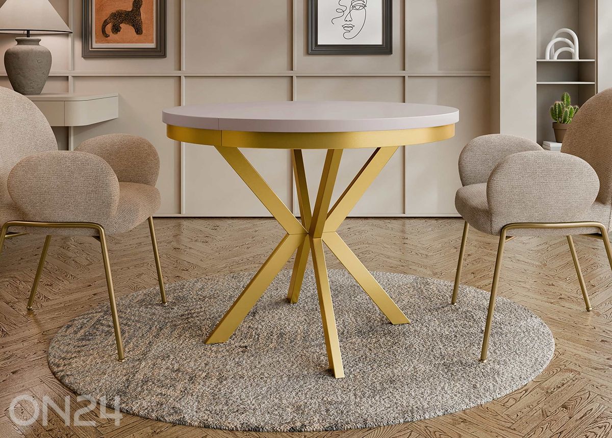 Pikendatav söögilaud Edder 120x120/196 cm suurendatud