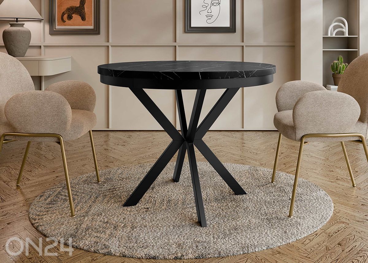 Pikendatav söögilaud Edder 90x90/166 cm suurendatud