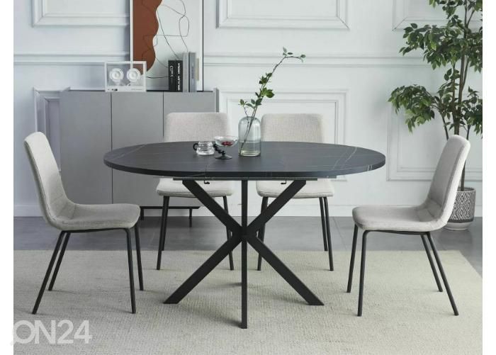Pikendatav söögilaud Gabrielo 100-135x100 cm suurendatud