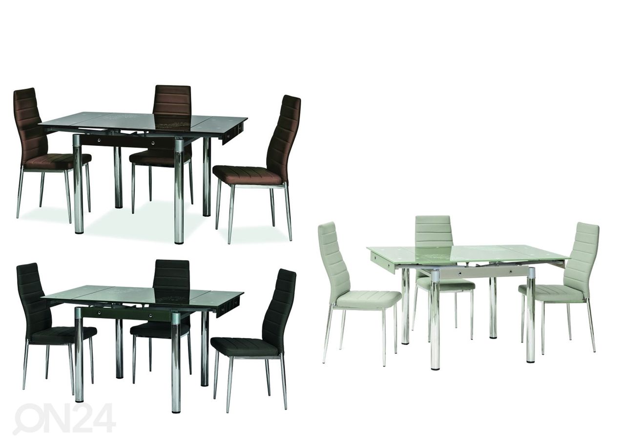 Pikendatav söögilaud Gdansk 80x80-131 cm suurendatud