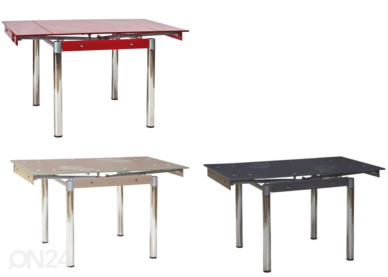 Pikendatav söögilaud Gdansk 80x80-131 cm suurendatud