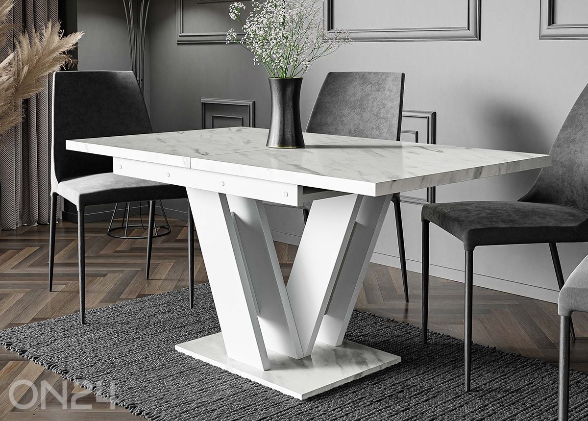 Pikendatav söögilaud Mas 80x120/160 cm suurendatud