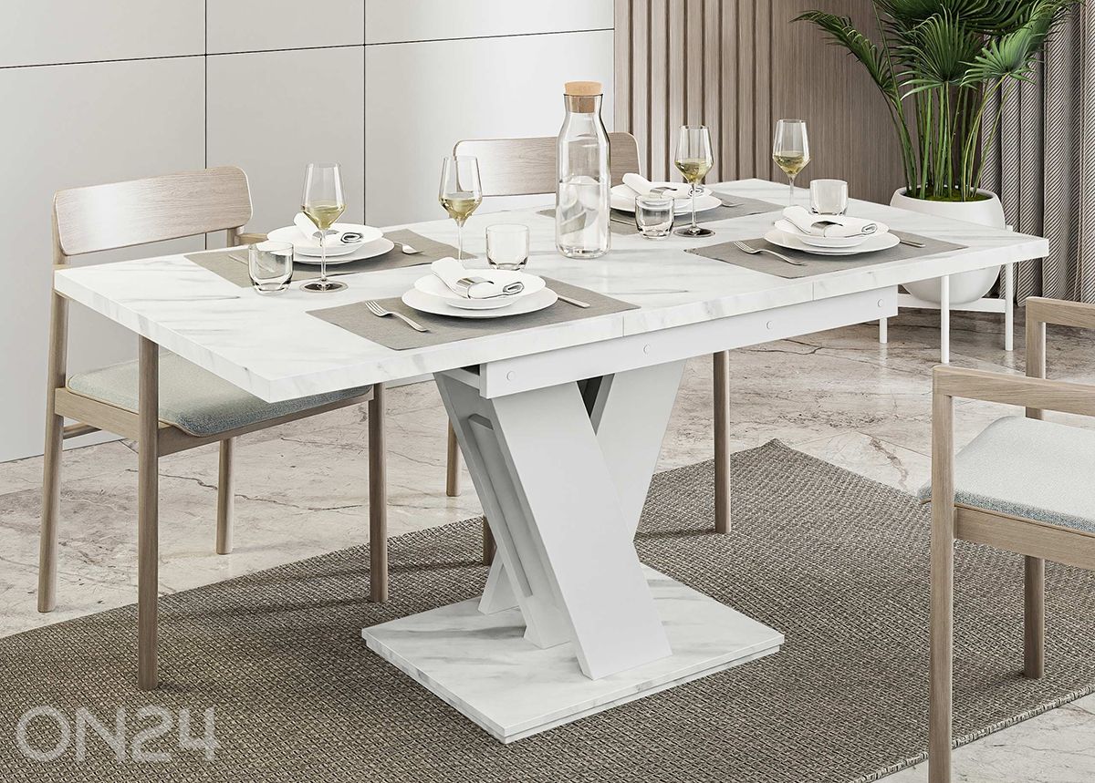 Pikendatav söögilaud Mas 80x120/160 cm suurendatud