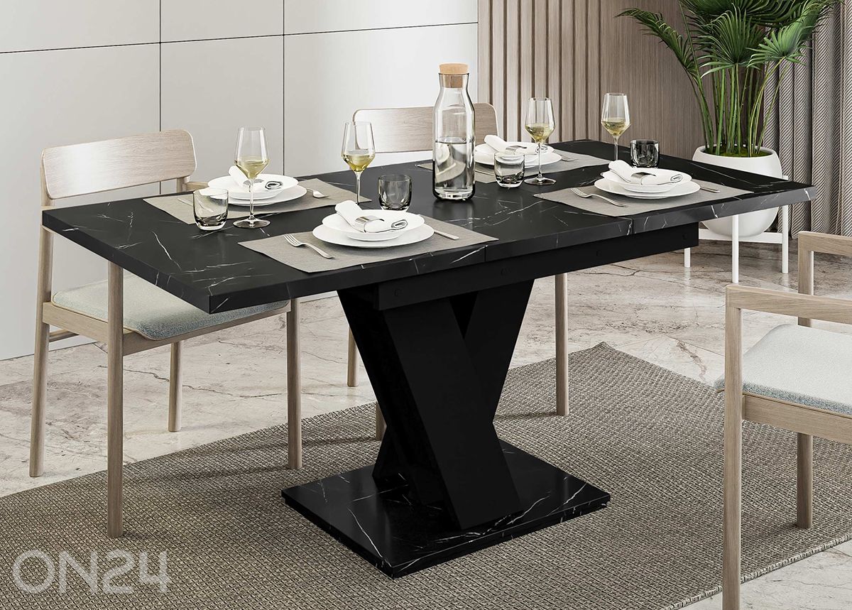 Pikendatav söögilaud Mas 80x120/160 cm suurendatud