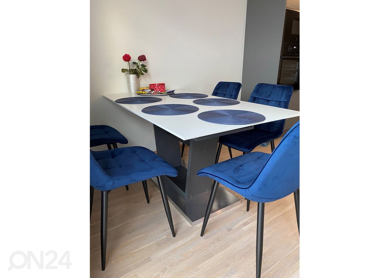 Pikendatav söögilaud Micelli 160/240x90 cm suurendatud