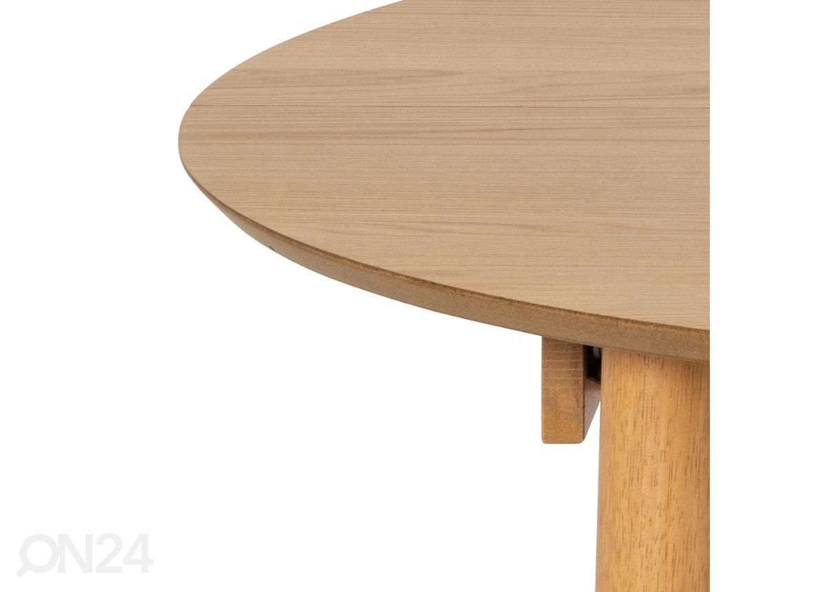 Pikendatav söögilaud Monz Ø115/154 cm suurendatud