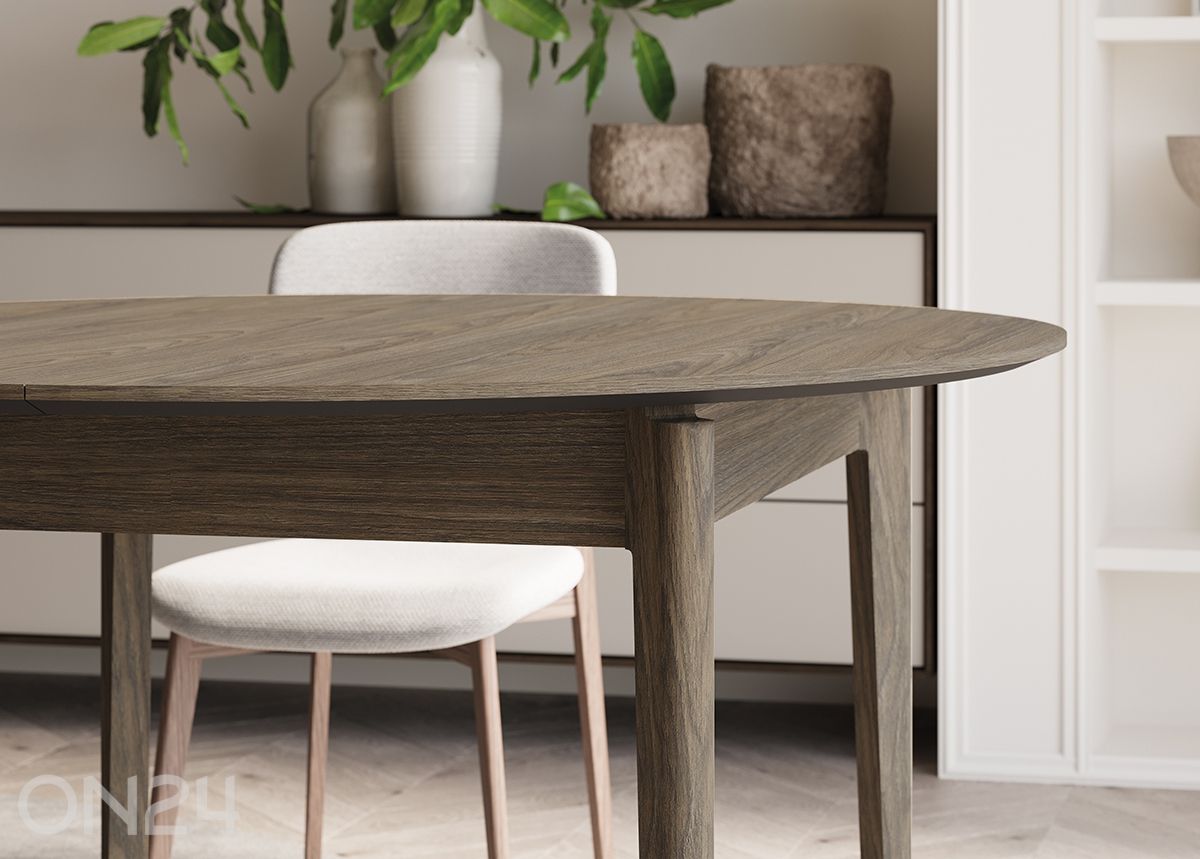 Pikendatav söögilaud Plot Ø120x120/240 cm suurendatud