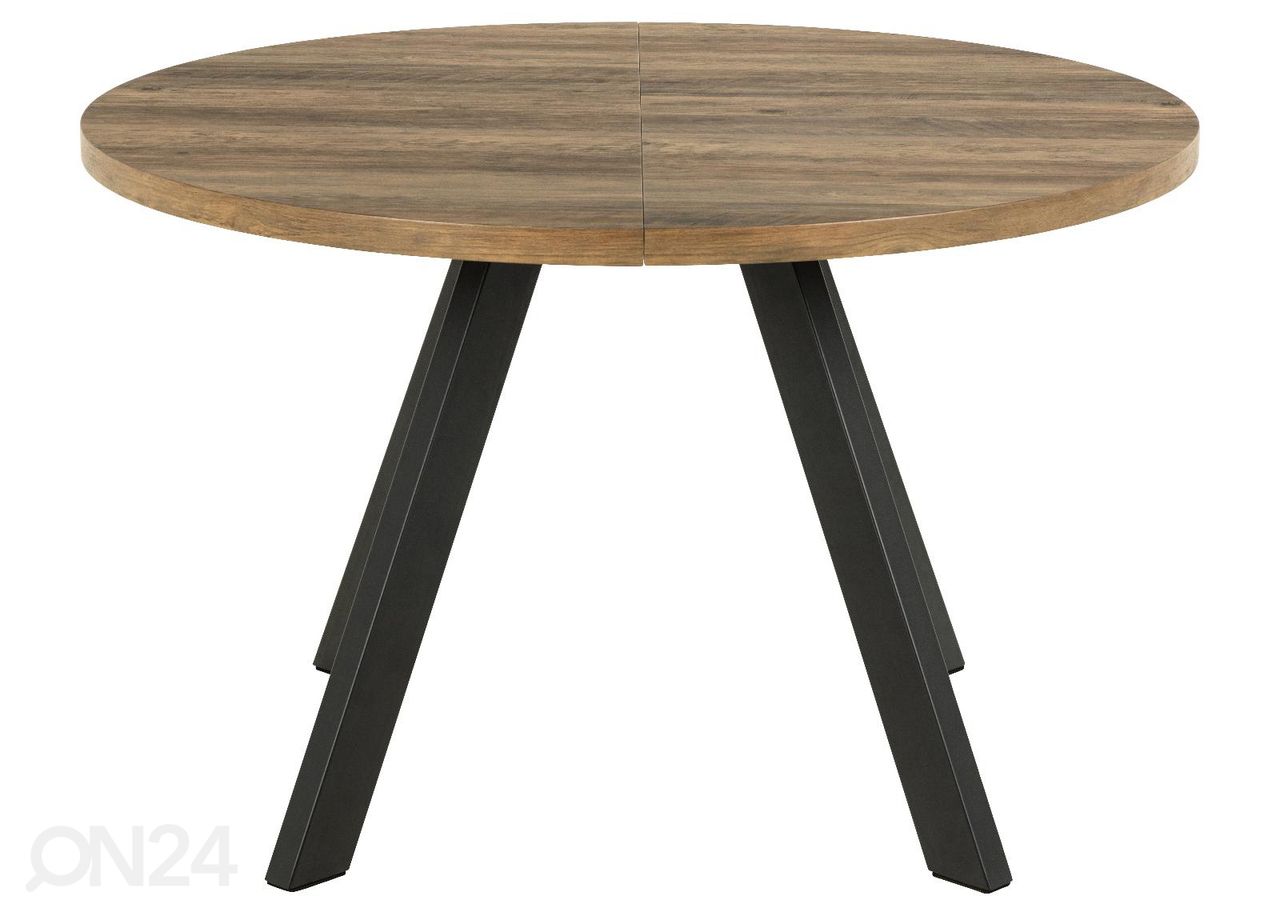 Pikendatav söögilaud Saida Ø120/210x75 cm suurendatud