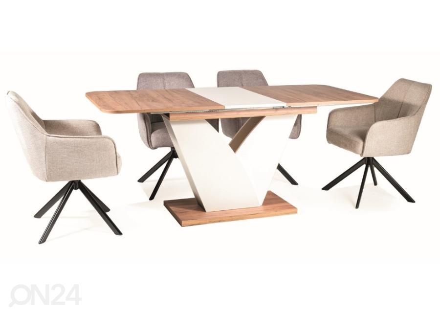 Pikendatav söögilaud Vitharr 140-180x80 cm suurendatud