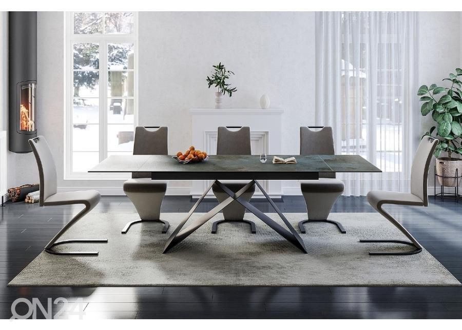 Pikendatav söögilaud West 160-240x90 cm suurendatud