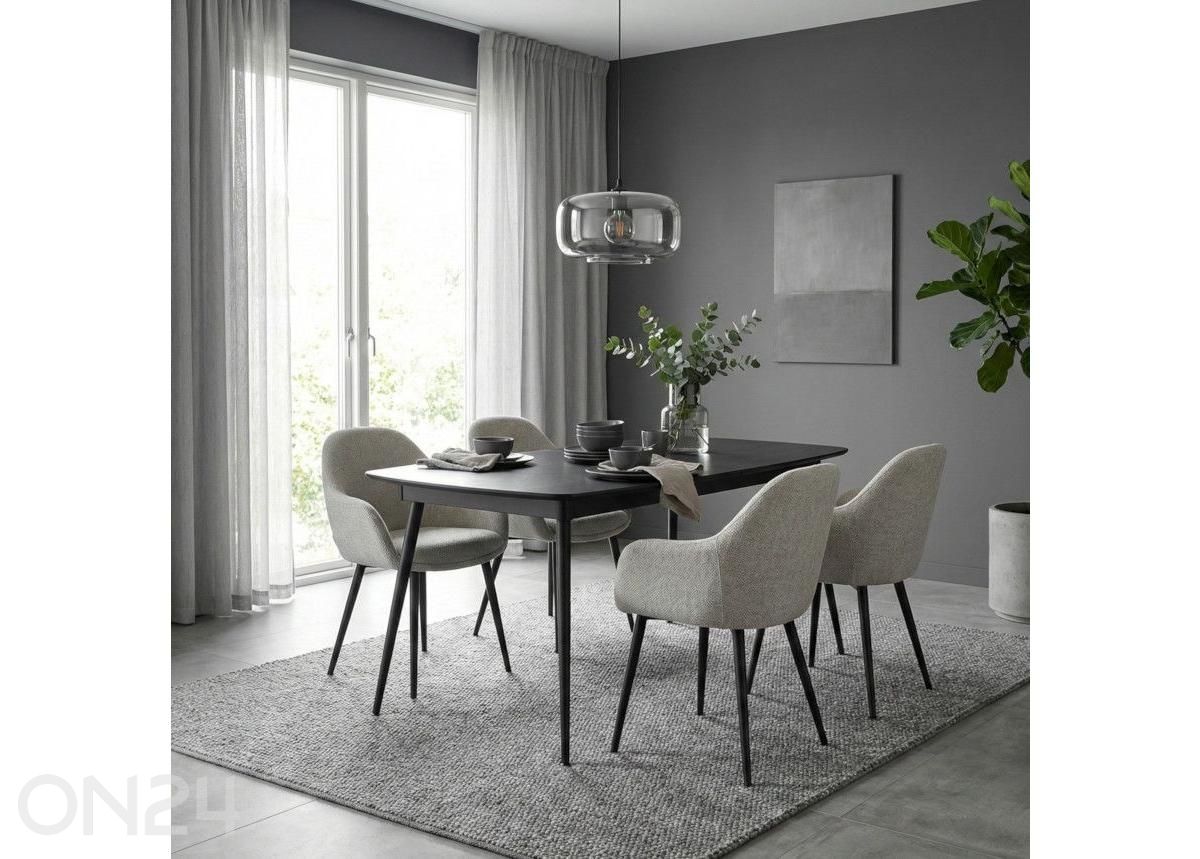 Pikendatav söögilaud Yense 80x125/165 suurendatud