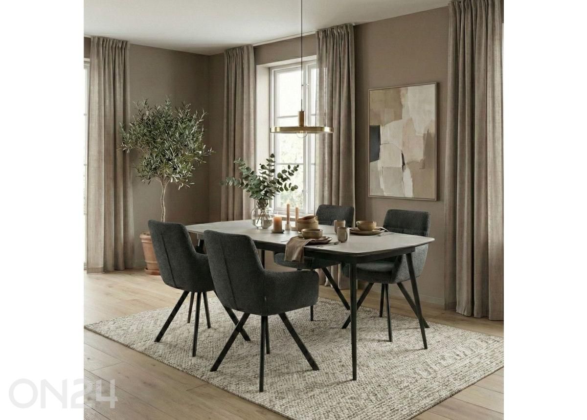 Pikendatav söögilaud Yense 80x125/165 suurendatud