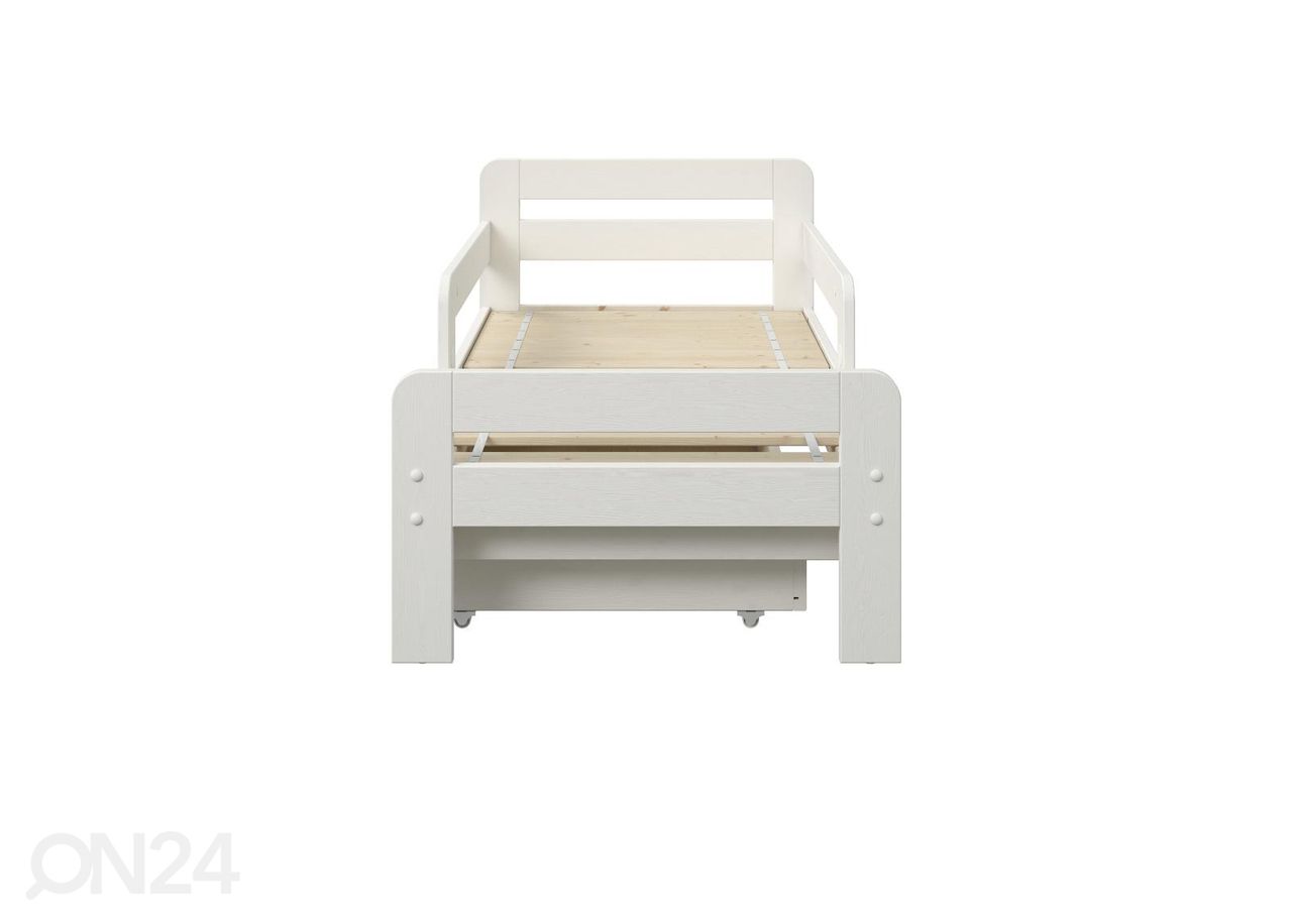 Pikendatav voodi Nora 70x120+50 cm, koos voodialuse kastiga suurendatud