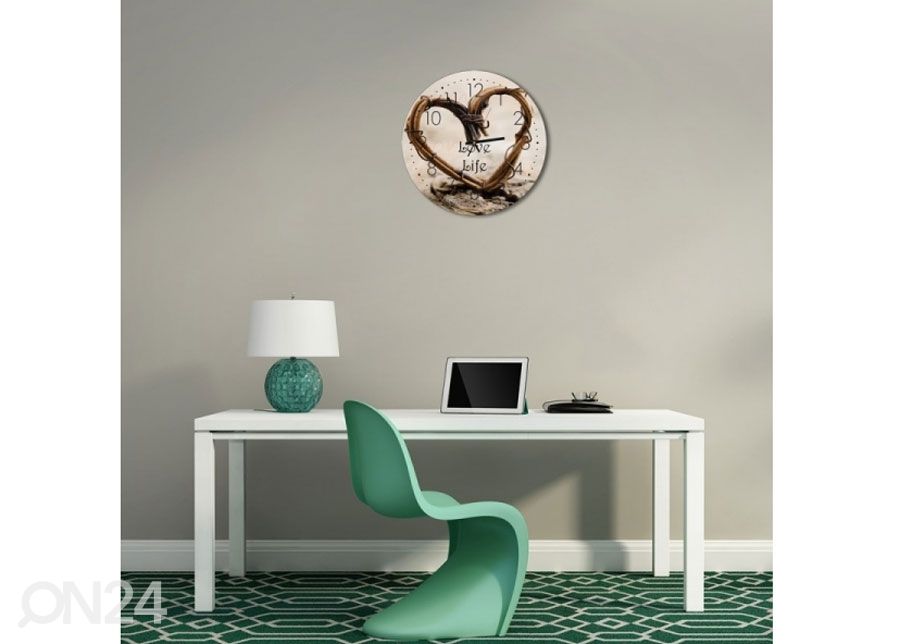 Pildiga seinakell Braided heart suurendatud