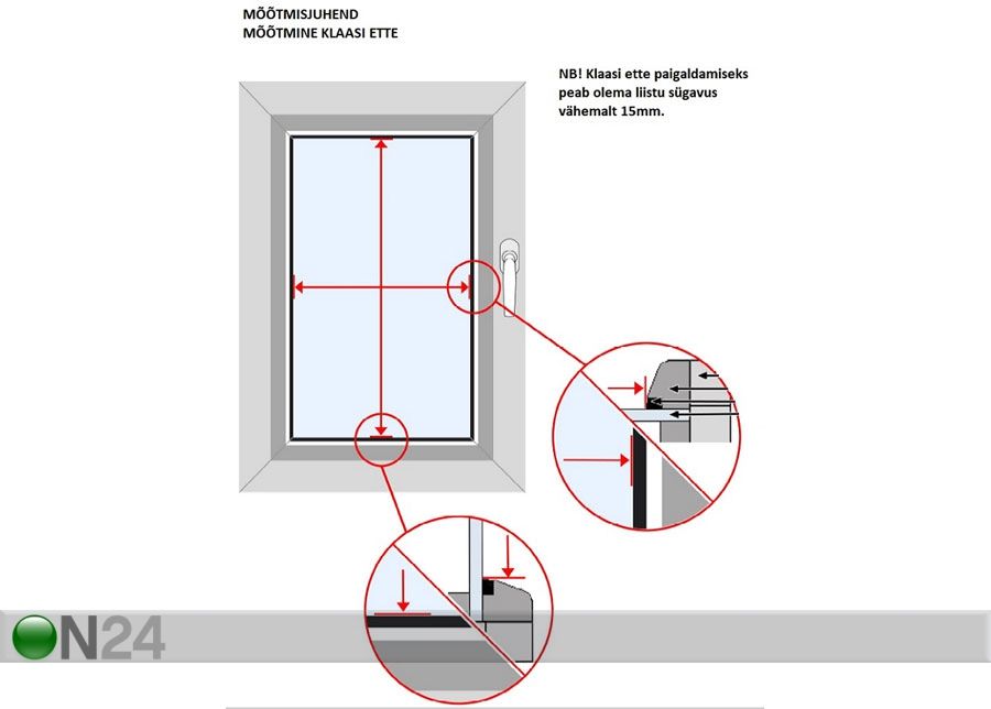 Pimendav voldikkardin 20-50x200 cm suurendatud