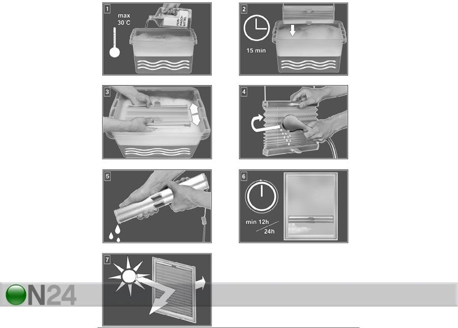 Pimendav voldikkardin 20-50x200 cm suurendatud