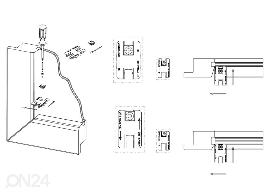 Pimendav voldikkardin laius 120-130 cm suurendatud