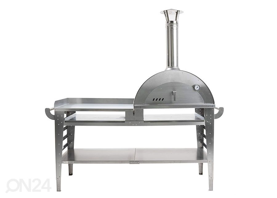 Pitsaahi koos aluslauaga Pizzo-XL-set-Inox suurendatud
